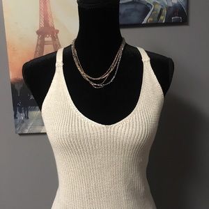 Cream Sweater Tank